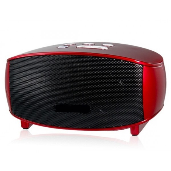 T5 Mini Wireless Bluetooth Speaker with TF Card Reader, Hands-free Calls for Cell Phone, Laptop PC (Red)