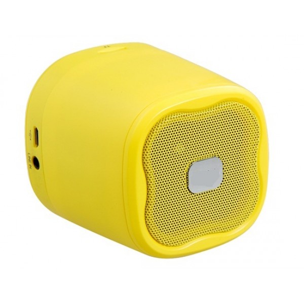 Portable Bluetooth Speaker with FM Radio, Hands-free Calling & TF Card Reader (Yellow)