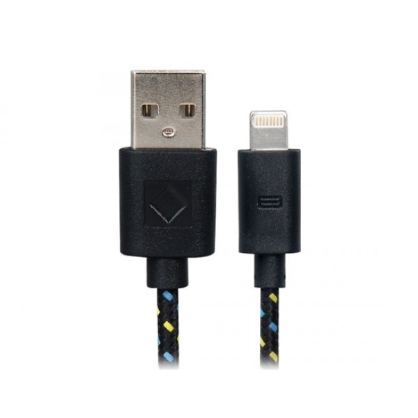 1-Meter Woven Design USB Data Cable for iPhone 5, iPad Mini, iPad 4 (Black)