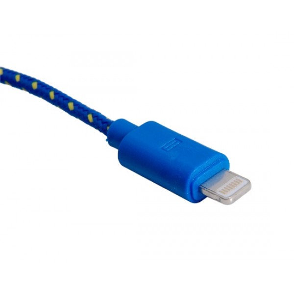 Original 1.2 m 8-pin Woven USB Charging Data Cable for iPhone 5S/ 5, iPad mini, iPad mini 2, iPad Air (Blue)