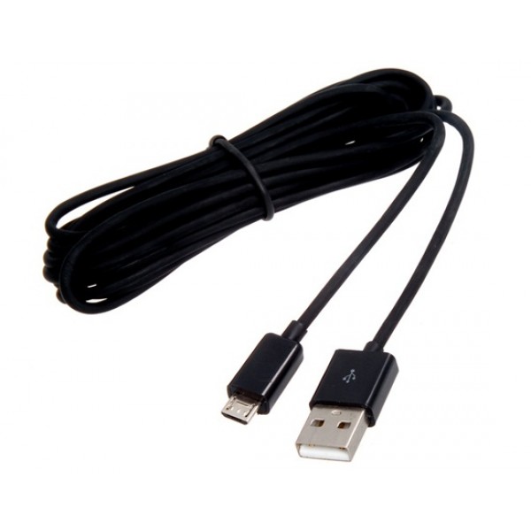 3 m Micro USB Charging Data Cable for Cell Phones (Black)