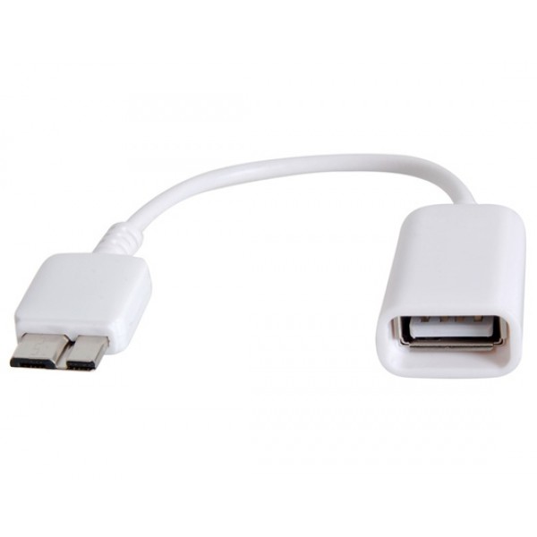 Micro USB 3.0 Male OTG Data Cable for Samsung Galaxy Note 3 N9000 (White)