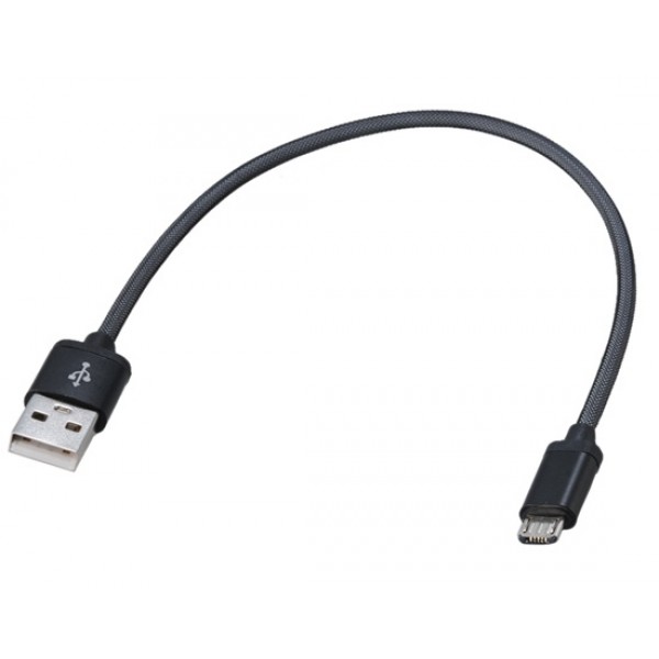 21cm Micro USB Fishing Net Charging Data Cable (Black)