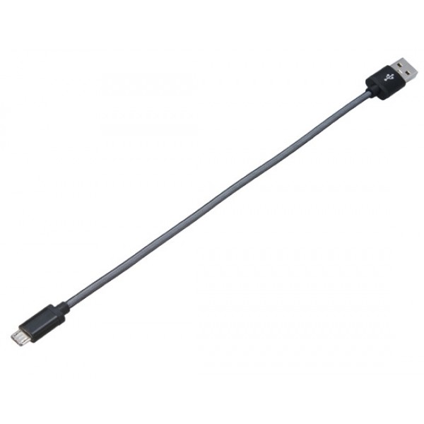 21cm Micro USB Fishing Net Charging Data Cable (Black)