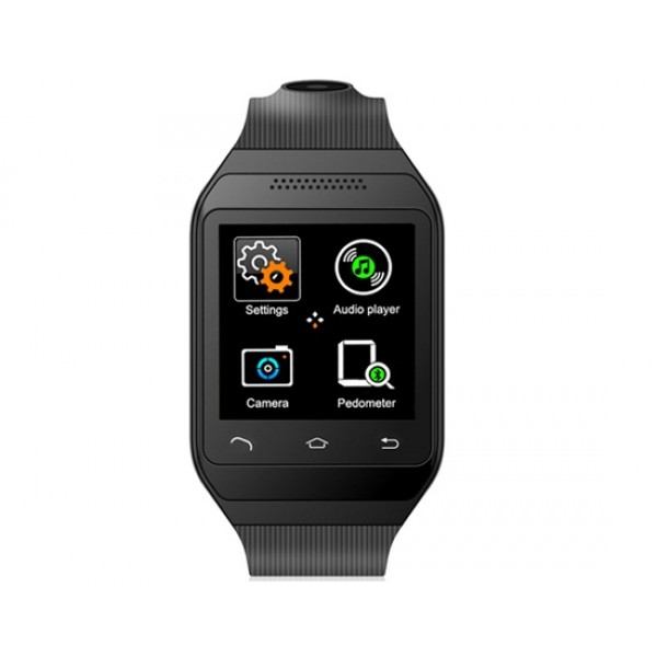Pro S19 Bluetooth 3.0 Smart Watch Phone with SIM Card Slot, Call Answering, Call Dialing, Music Player & Anti-lost (Black)