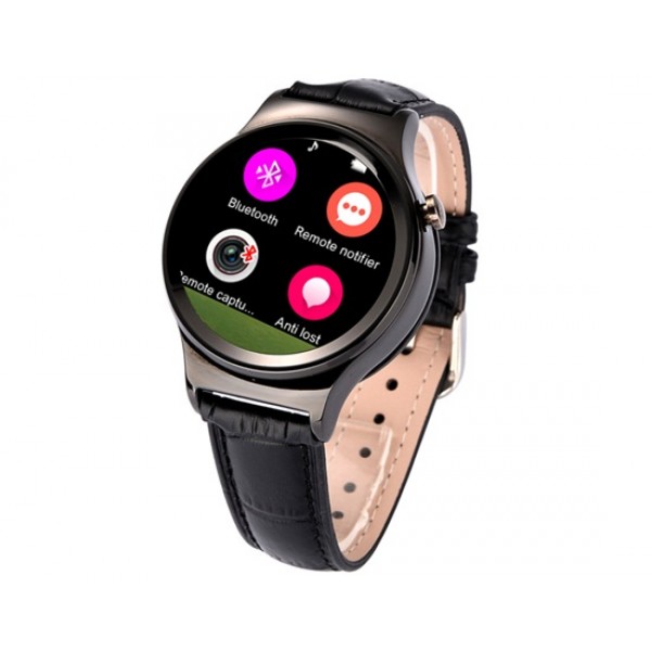 No.1 S3 1.22'' HD IPS Round Capacitive 240x240 Bluetooth 3.0 Smart Watch Phone MTK2502 64 RAM & 128MB ROM with Pedometor, Heart Rate Monitor, Sedentary Remind, Sleep Monitor, Smart Anti-lost & SIM Card Slot (Black)