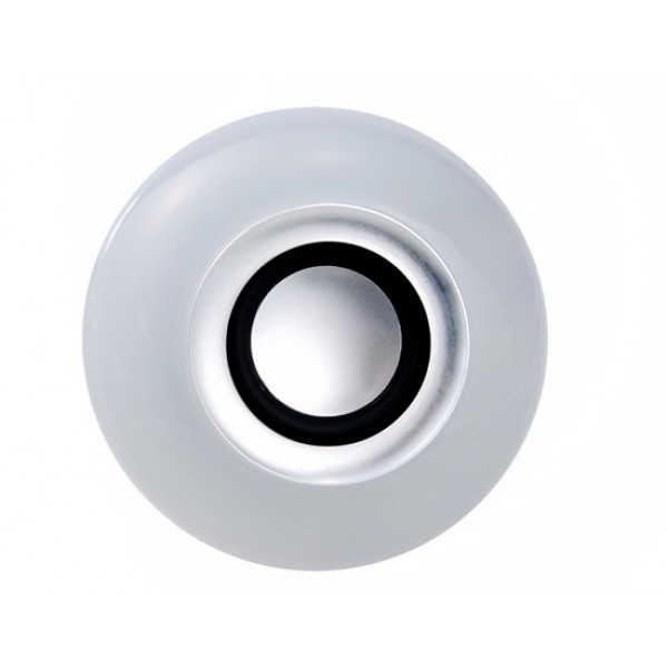 Intelligent Wireless Remote Control LED Light & Bluetooth Bulb Shape Speaker (White)