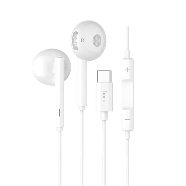 L10 Acoustic Type-C Wired Earphones with Mic - White