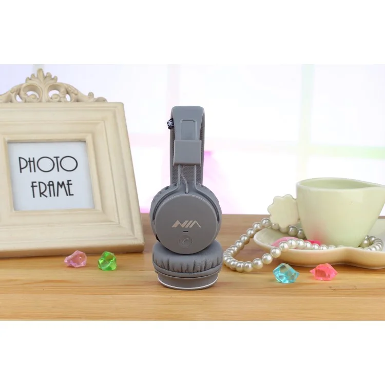 X2 4-in-1 Bluetooth Hands-free Headphone Support Micro SD Player / FM Radio - Grey