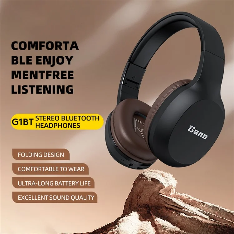 G1BT Over-Ear Wireless Headset Bluetooth Earphone HiFi Stereo Sound Noise Cancelling Gaming Headphone