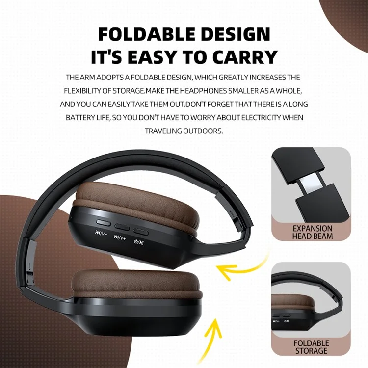 G1BT Over-Ear Wireless Headset Bluetooth Earphone HiFi Stereo Sound Noise Cancelling Gaming Headphone