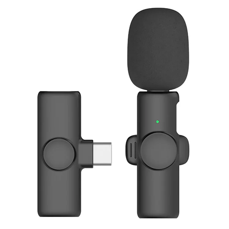 K2 Type-C Wireless Lapel Microphone Plug and Play ...