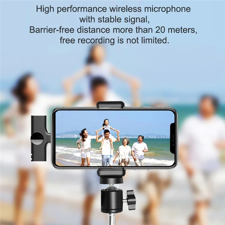 K5 Wireless Lavalier Microphone Mini Clip-On Recording Mic (2 Transmitters + 1 Receiver) - Type-C