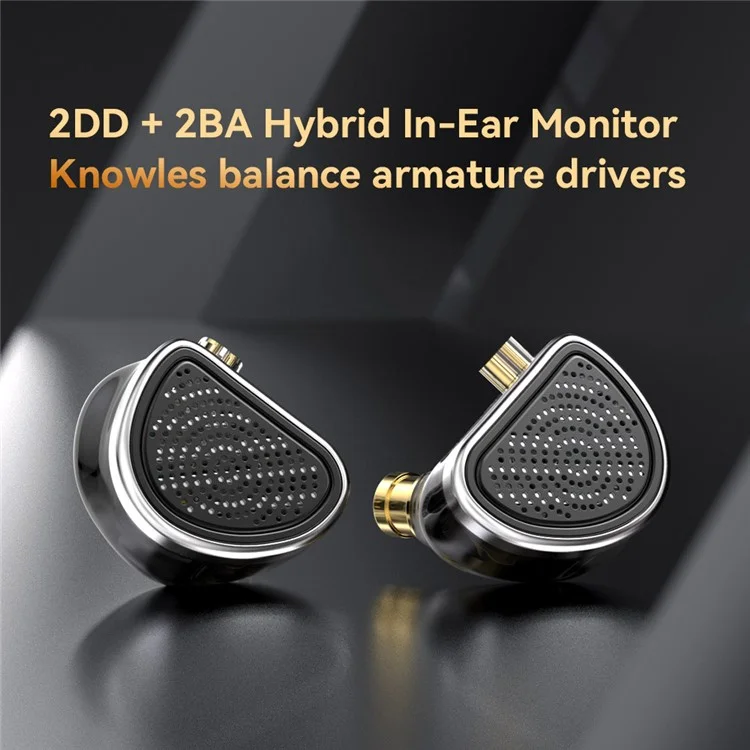 TA4 2BA+2DD Knowles Hybrid In-Ear Earphones HiFi Bass Sound Headphones for Smartphones / PC