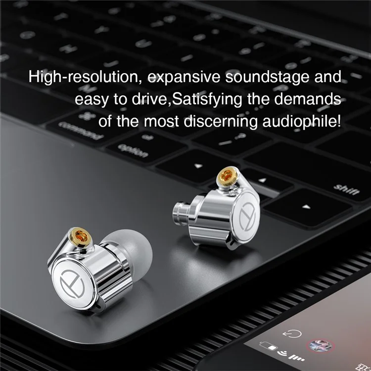 TA1 Detachable 3.5mm Wired In-Ear Earphone MMCX Interface Heavy Bass Headset, Standard Version
