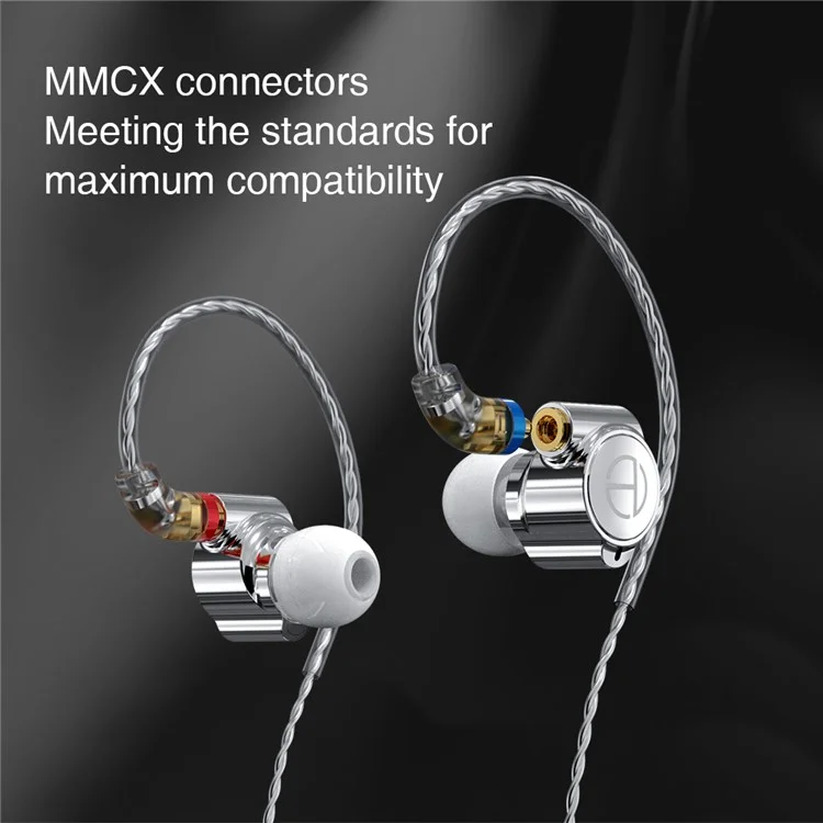 TA1 Detachable 3.5mm Wired In-Ear Earphone MMCX Interface Heavy Bass Headset, Standard Version