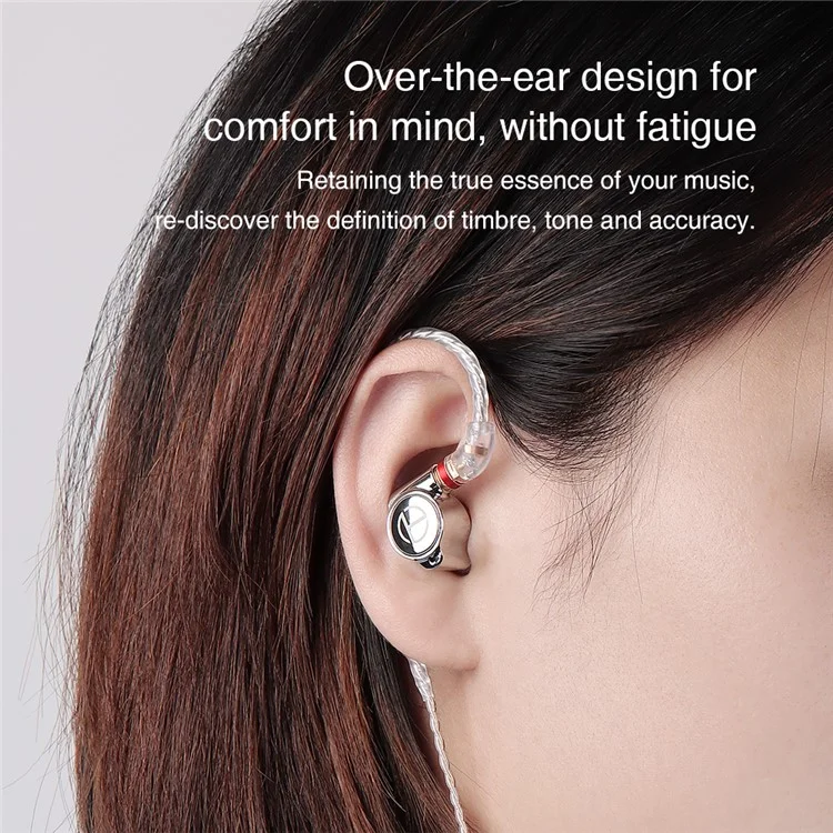 TA1 Detachable 3.5mm Wired In-Ear Earphone MMCX Interface Heavy Bass Headset, Standard Version