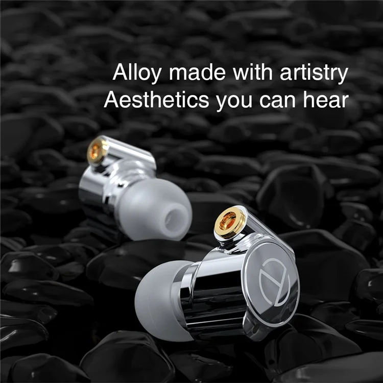 TA1 Detachable 3.5mm Wired In-Ear Earphone MMCX Interface Heavy Bass Headset, Standard Version