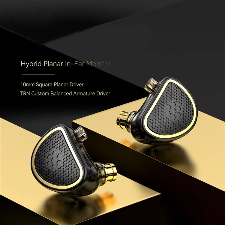 Detachable 3.5mm Wired In-Ear Earphone 10mm Square Planar Driver HiFi Headset with Mic