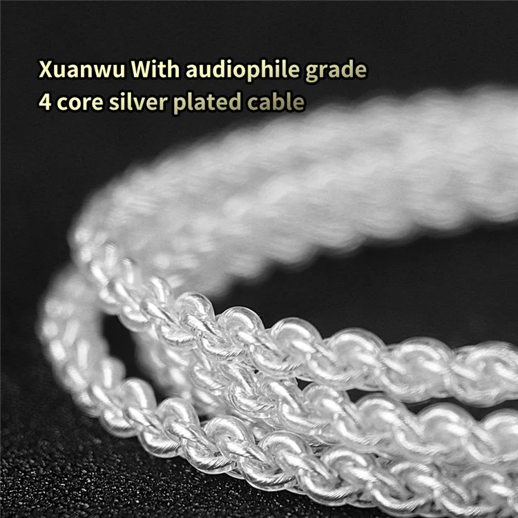 Detachable 3.5mm Wired In-Ear Earphone 10mm Square Planar Driver HiFi Headset with Mic