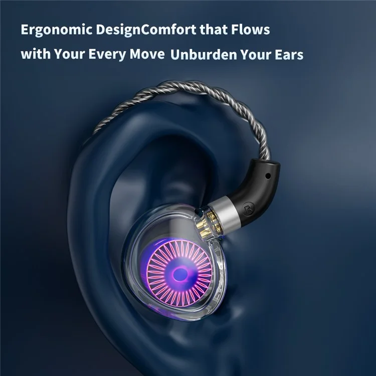 Jellyfish Detachable 2.5+3.5+4.4mm Wired In-Ear Earphone HiFi Music Running Headset without Mic