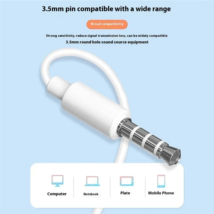 X10s 1.2m Wired Earphone with Microphone 3.5mm Jack Half-In-Ear Earbuds for Smartphone Laptop