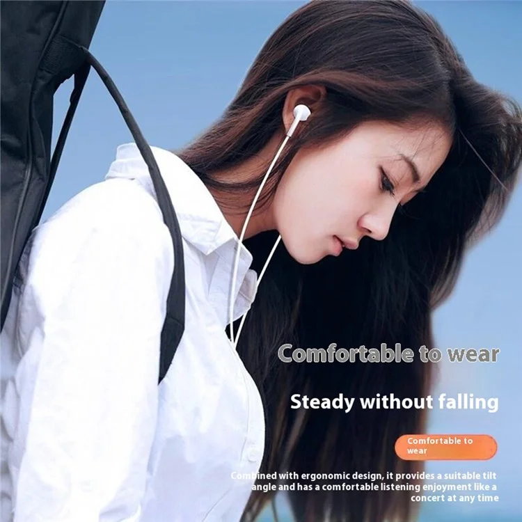 X10s 1.2m Wired Earphone with Microphone 3.5mm Jack Half-In-Ear Earbuds for Smartphone Laptop