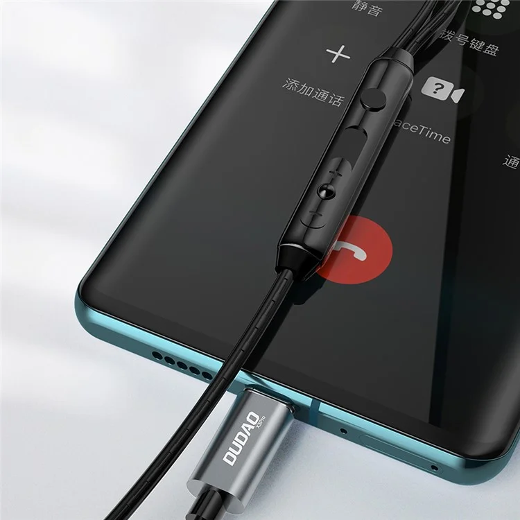 1.2m Wired Type-C Digital Earphone with Microphone Half In-Ear Earbuds for iPhone 15 / 16 / Huawei / Samsung - Black