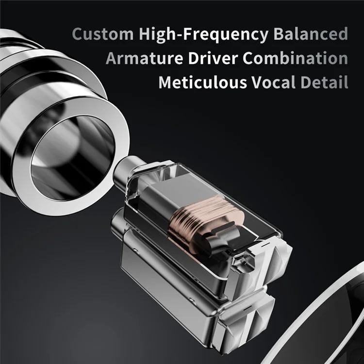 V10 Pro 3.5mm Detachable Wired In-Ear Earphone HiFi Music Gaming Headset with Mic - Black