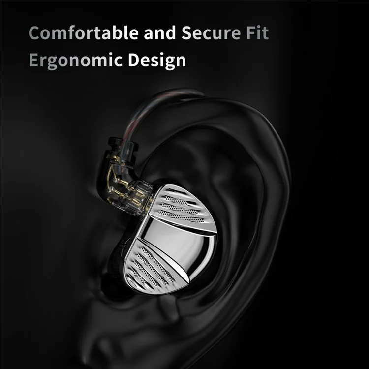 V10 Pro 3.5mm Detachable Wired In-Ear Earphone HiFi Music Gaming Headset with Mic - Black