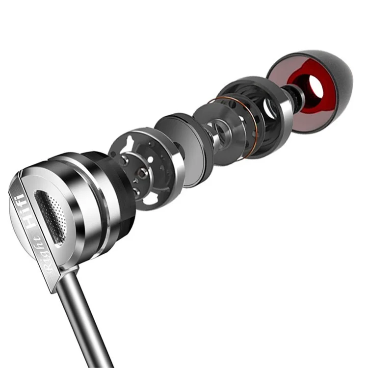 QKZ DM9 Zinc Alloy HiFi Stereo In-ear Headset 3.5mm Wired Heavy Bass Phone Earphone with Mic