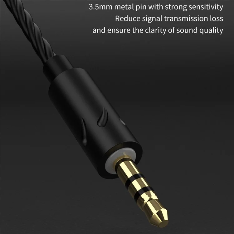 QKZ AK6 Max 3.5mm In-ear Headphones HiFi Sound Detachable Wired Earphones, No Mic - Purple