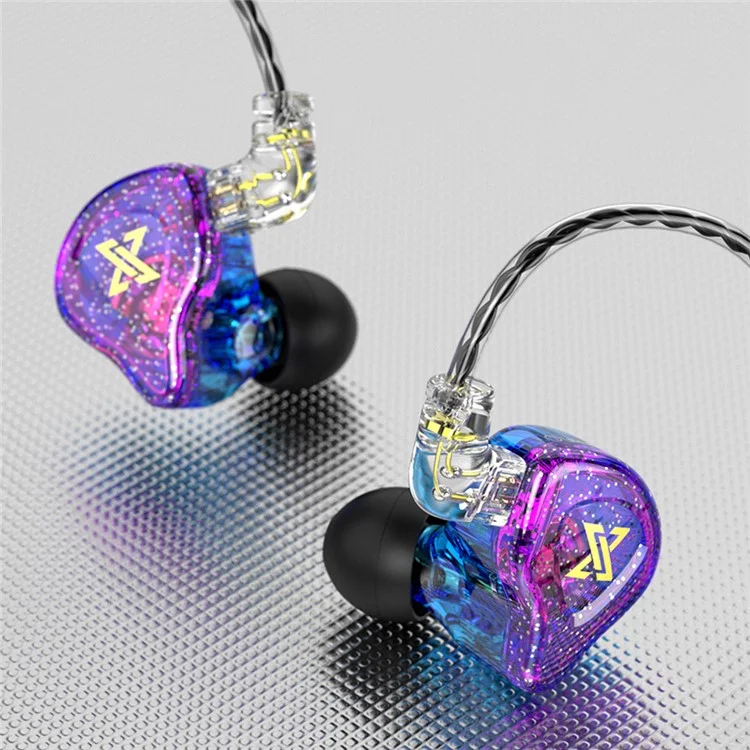 QKZ AK6 Max 3.5mm In-ear Headphones HiFi Sound Detachable Wired Earphones, No Mic - Purple