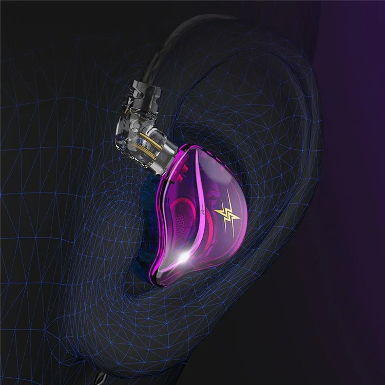 QKZ ZXT (with Microphone Version) 3.5mm Wired HiFi Heavy Bass In-ear Earphone Ergonomic Music Game Headset - Colorful