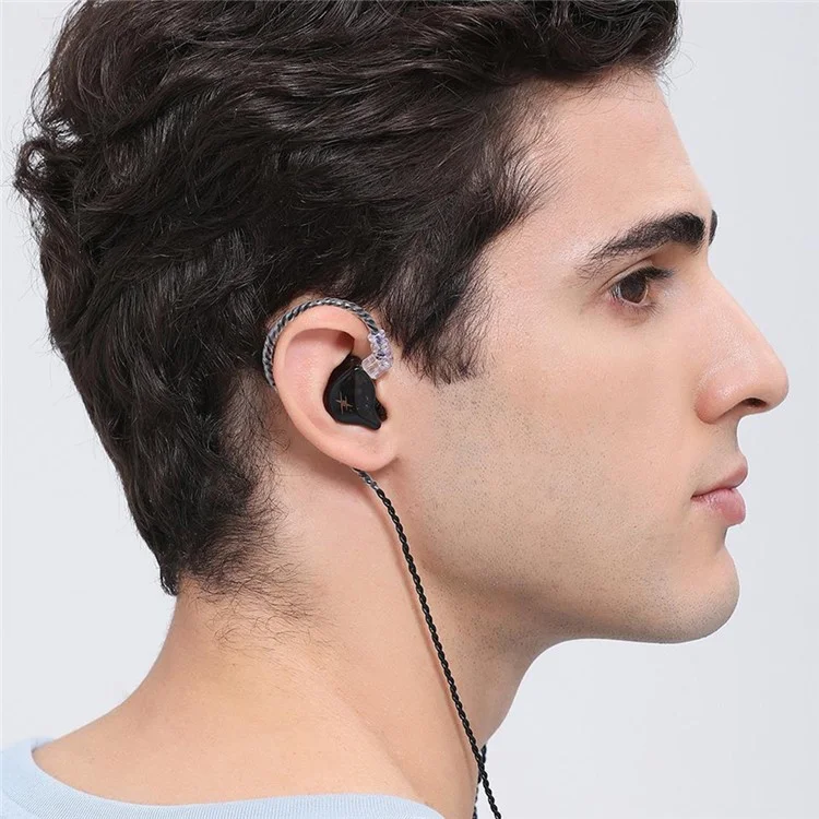 QKZ ZXT (with Microphone Version) 3.5mm Wired HiFi Heavy Bass In-ear Earphone Ergonomic Music Game Headset - Colorful