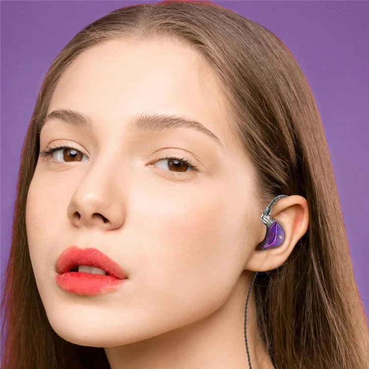 QKZ ZXT (with Microphone Version) 3.5mm Wired HiFi Heavy Bass In-ear Earphone Ergonomic Music Game Headset - Colorful