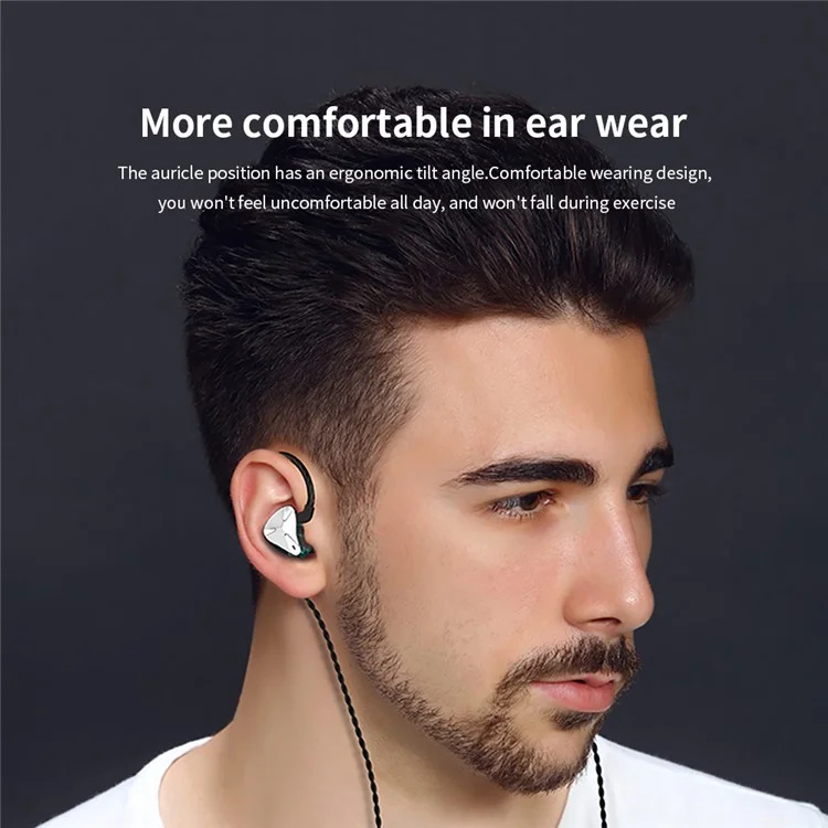 Wired Earphones 3.5mm Plug HiFi Headphones with Detachable Cable (No Mic) - Silver