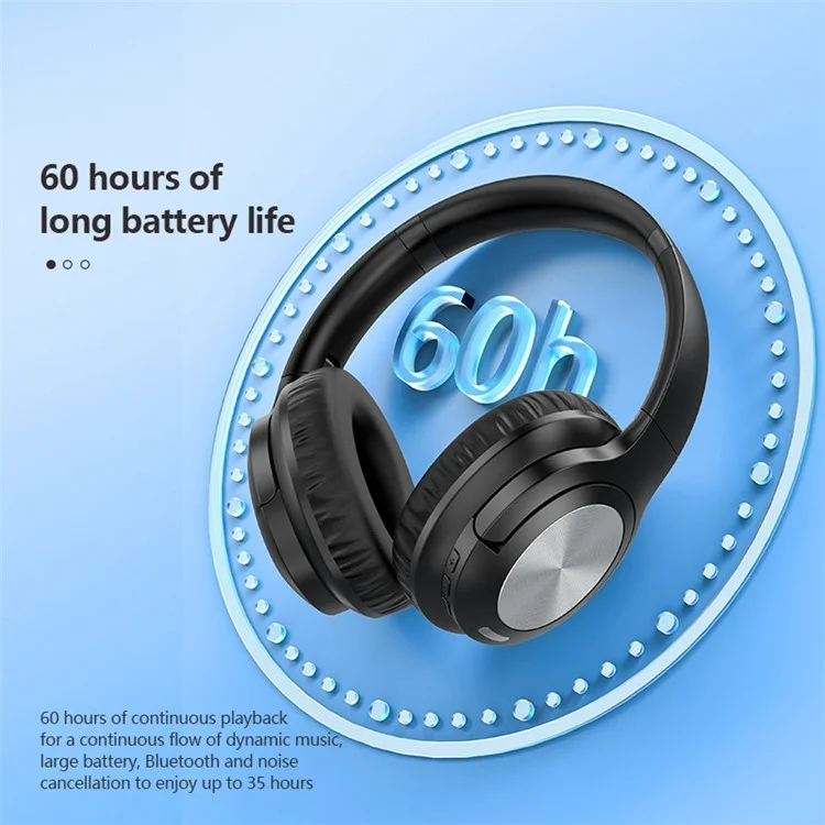 FONENG BL51 ANC+ENC Noise Cancelling Bluetooth Headphones Wireless Gaming Headset - Black