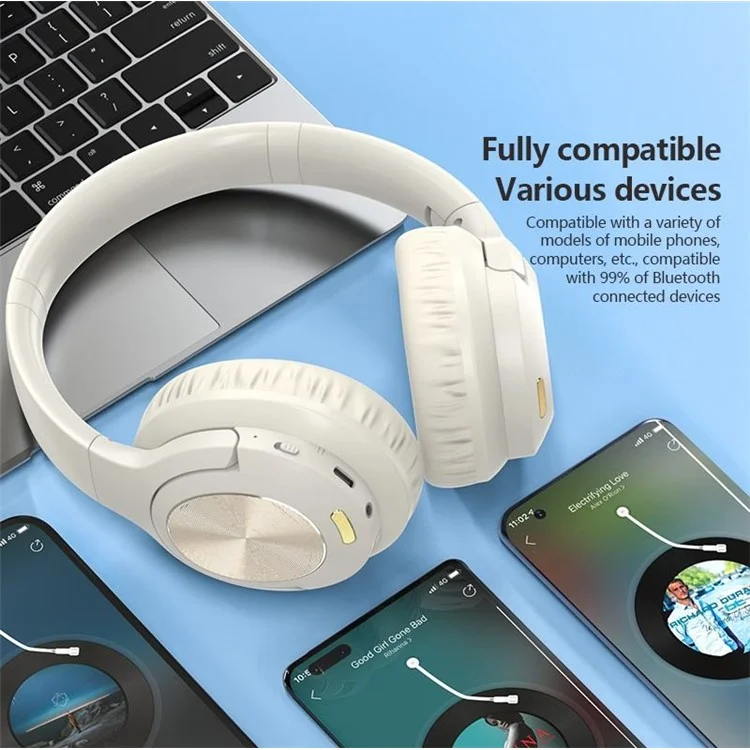 FONENG BL51 ANC+ENC Noise Cancelling Bluetooth Headphones Wireless Gaming Headset - Black