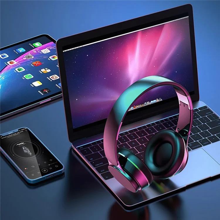 GN-25 Bass Over-head Headphone Stereo Headset Bluetooth Earphone with 40mm Vibrating Diaphragm and 3.5mm Audio Jack - Black