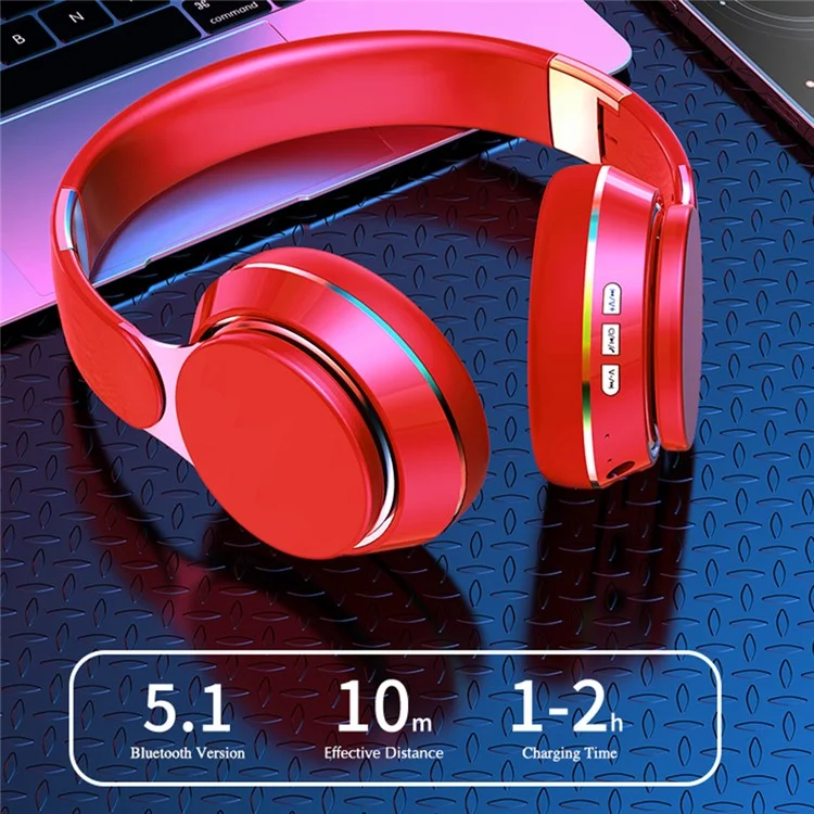 GN-25 Bass Over-head Headphone Stereo Headset Bluetooth Earphone with 40mm Vibrating Diaphragm and 3.5mm Audio Jack - Black