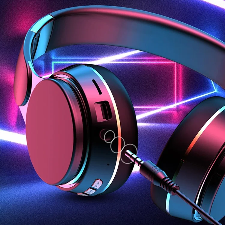 GN-25 Bass Over-head Headphone Stereo Headset Bluetooth Earphone with 40mm Vibrating Diaphragm and 3.5mm Audio Jack - Black