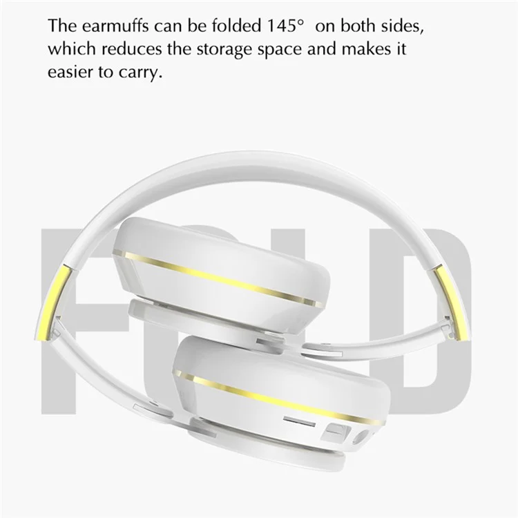 GN-25 Bass Over-head Headphone Stereo Headset Bluetooth Earphone with 40mm Vibrating Diaphragm and 3.5mm Audio Jack - Black