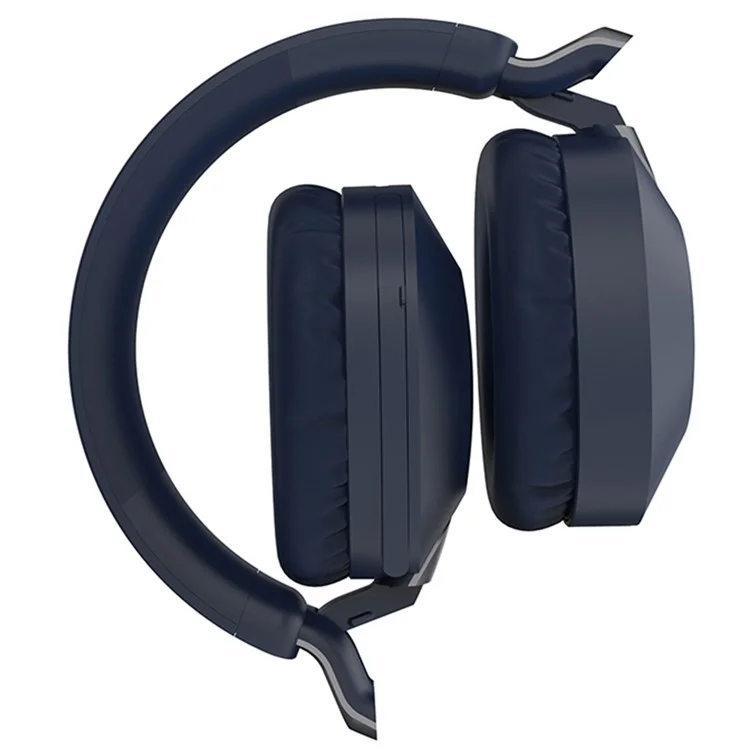 Wireless Headset Bluetooth Stereo Headphones Folding Earphones with Microphone Support Wired Mode - Blue
