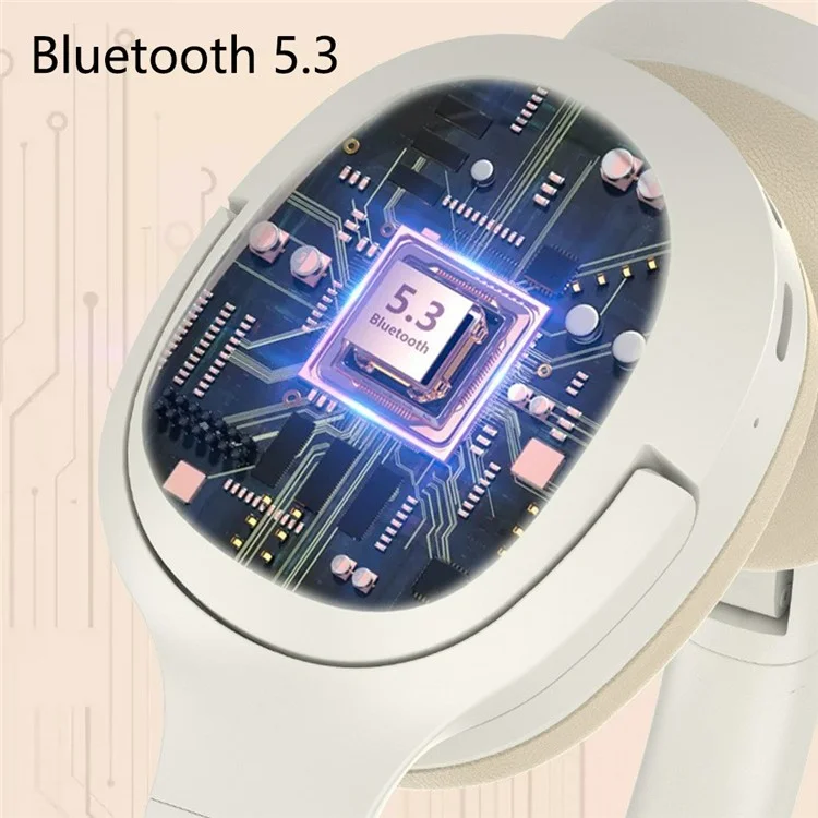 P2969 Over-Ear Wireless Bluetooth Earphone HiFi Stereo Sound Gaming Headphone - Khaki