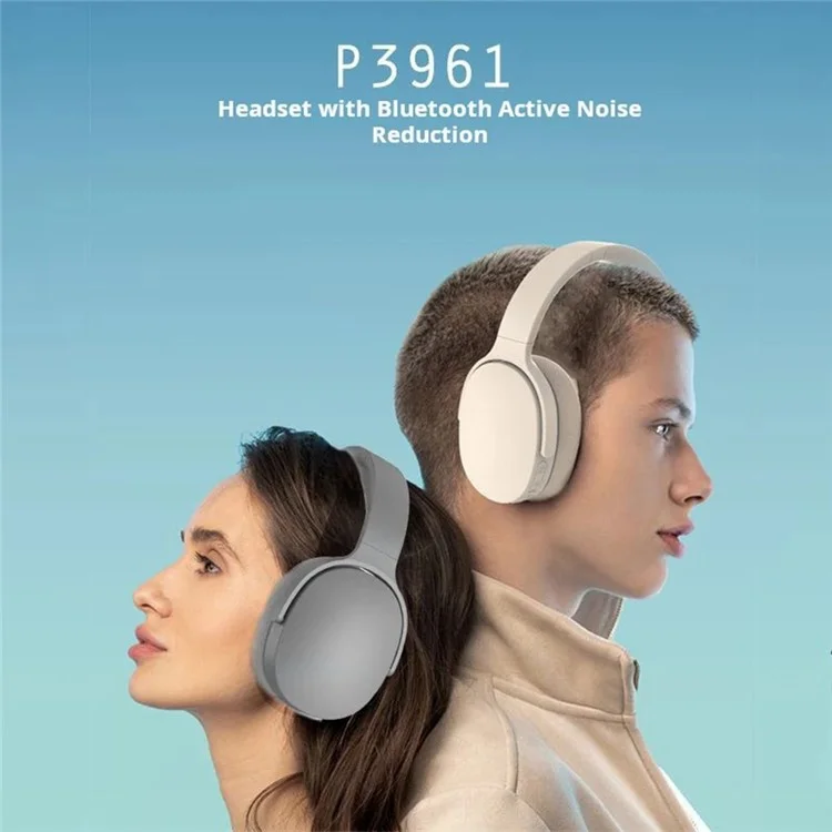 P3961 Active Noise Cancelling ANC Headset Over-Ear Bluetooth 5.3 Wireless Headphones - Khaki