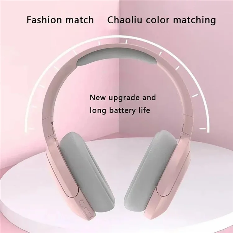 P2968 Lightweight Headset Over-Ear Wireless Bluetooth Headphones - Black