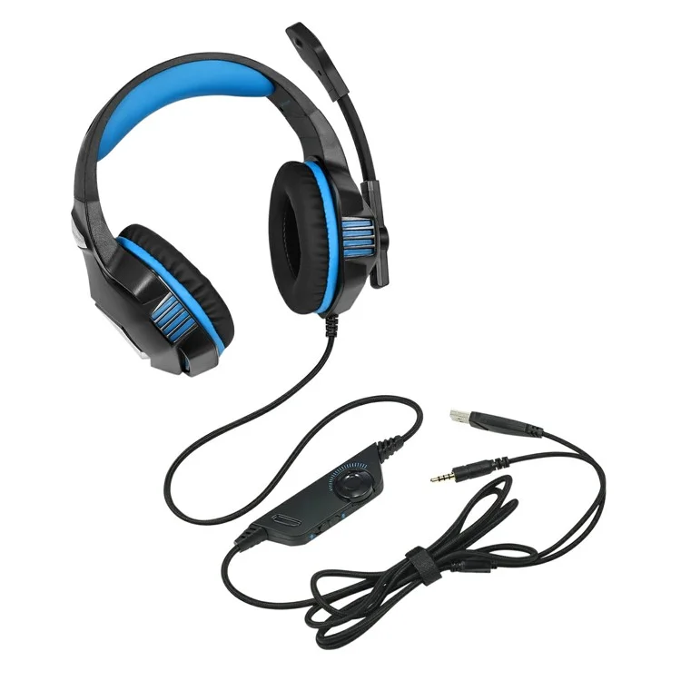 V3 Head-mounted Earphones RGB Light Wired PC Gaming Headset, USB+3.5mm+4Pin