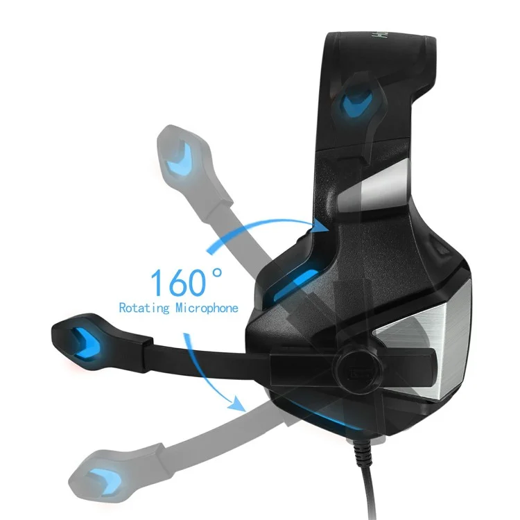 V3 Head-mounted Earphones RGB Light Wired PC Gaming Headset, USB+3.5mm+4Pin