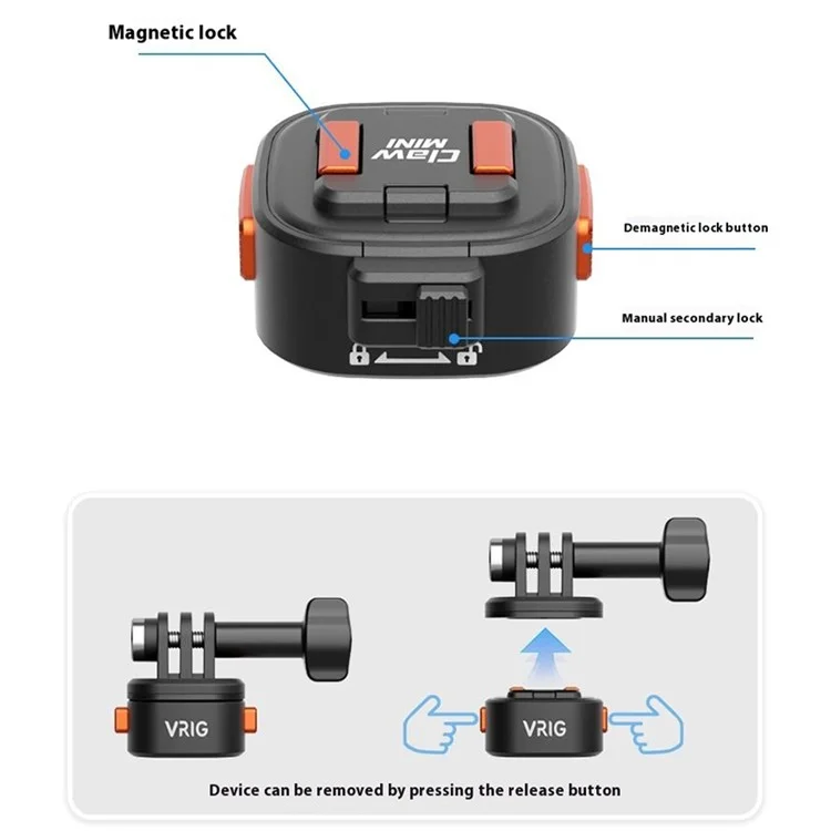 For GoPro Action Camera Magnetic Quick Release Mount Adapter with 1 / 4 Base